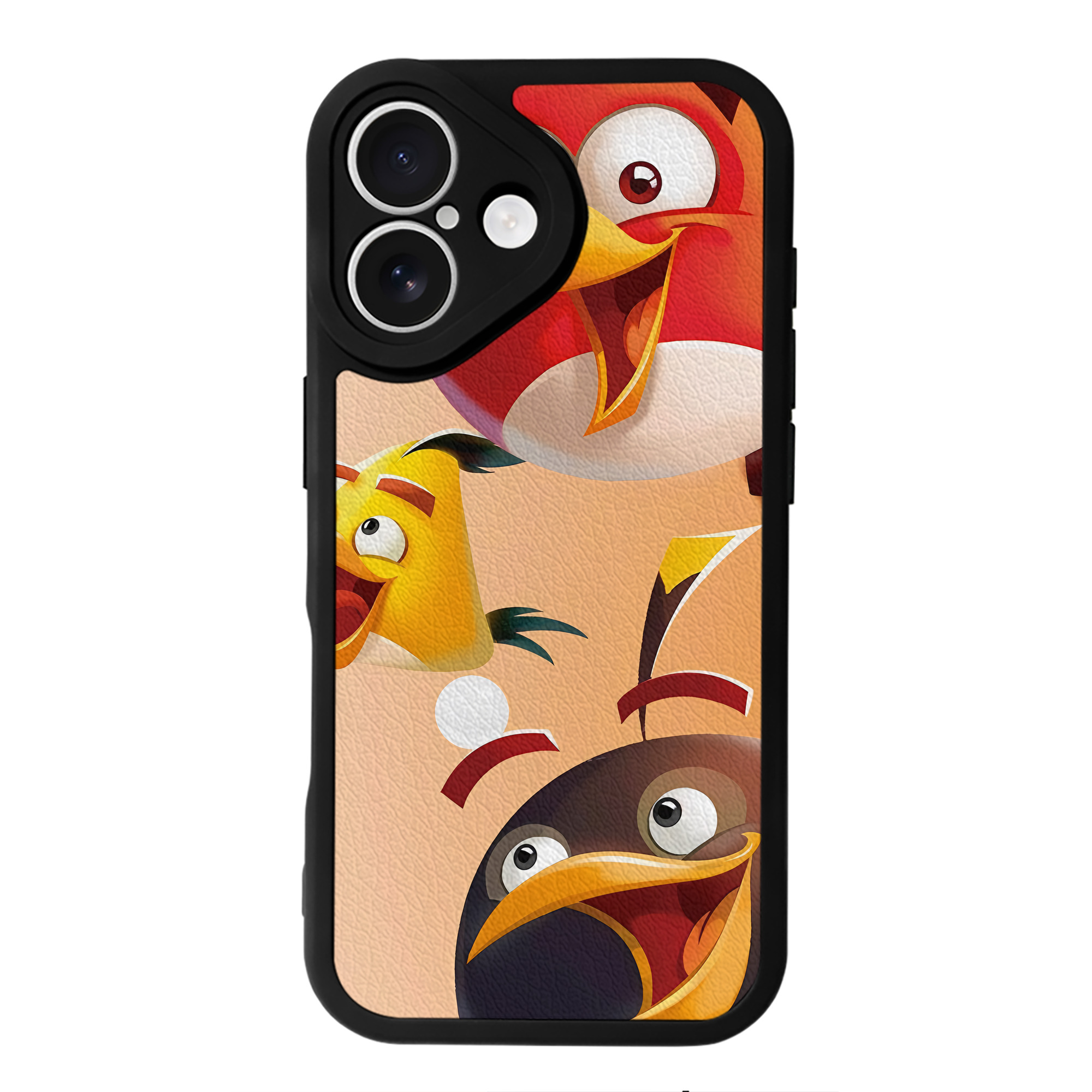 （画像用） Angry Birds アングリーバード 【iPhone 16シリーズ対応】シリコンスマホケース（レザー調） 材質：シリコン